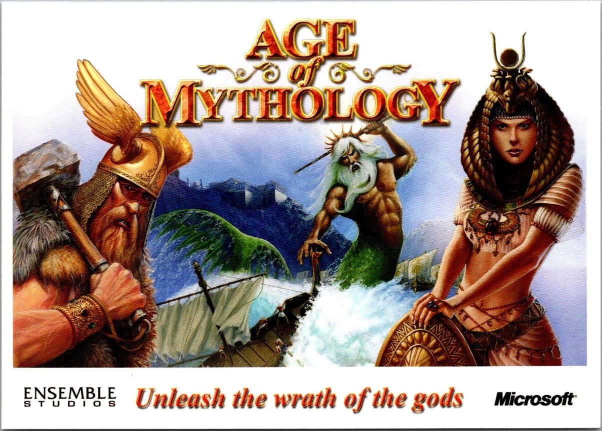 AGE OF MYTHOLOGY Strategy Game by MICROSOFT 4x6 advertising Postcard