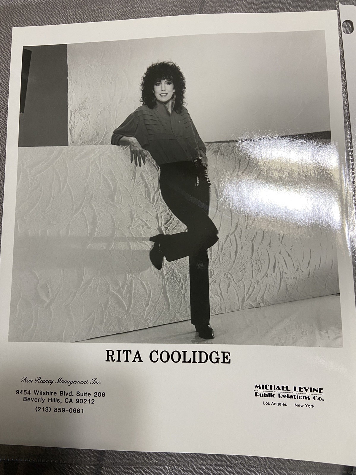 Vintage 1980s Michael Levine Rita Coolidge Press Photo
