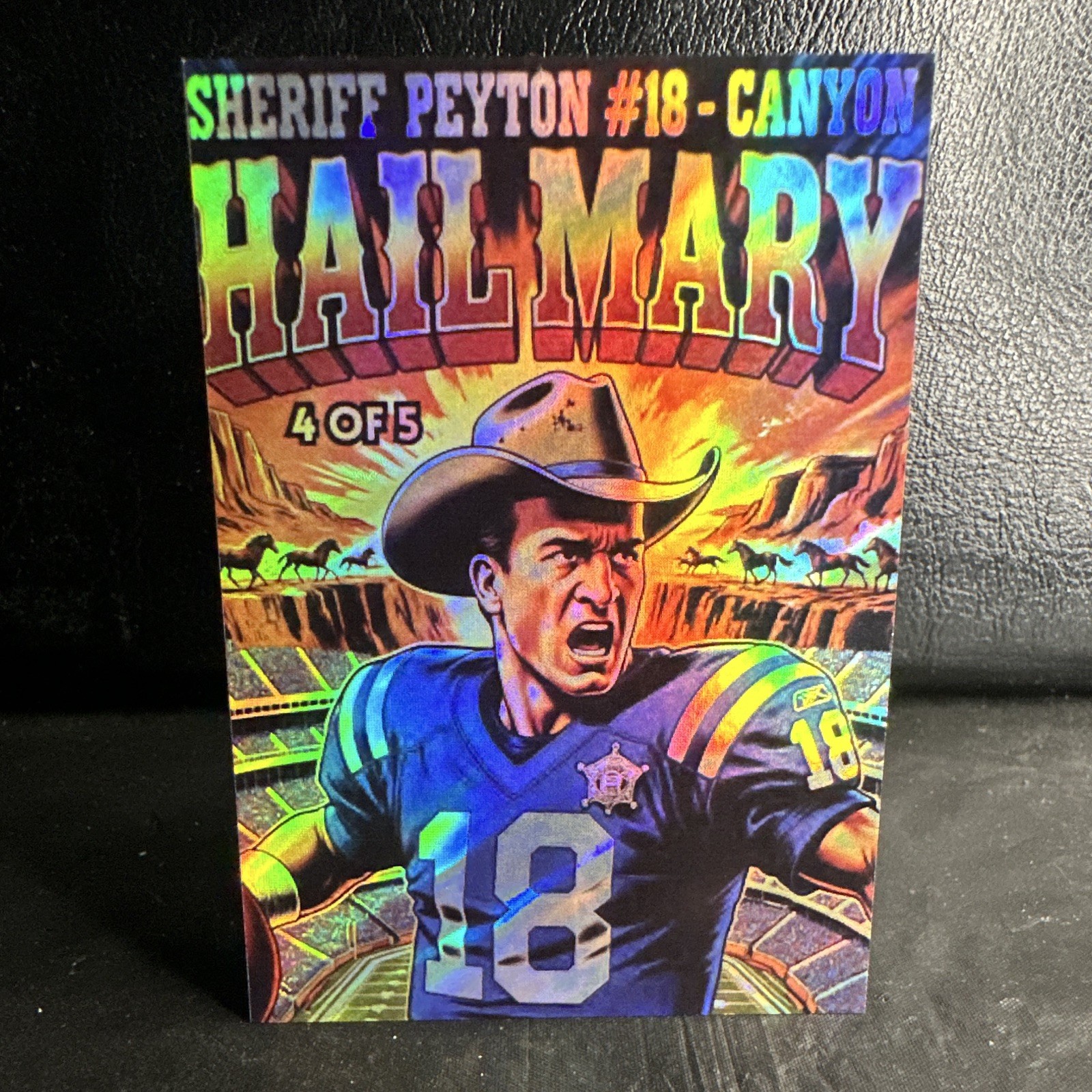 Custom Heat Gen 6 Hail Mary Sheriff Peyton/Canyon #18 Card 4 of 5 Non-Sport