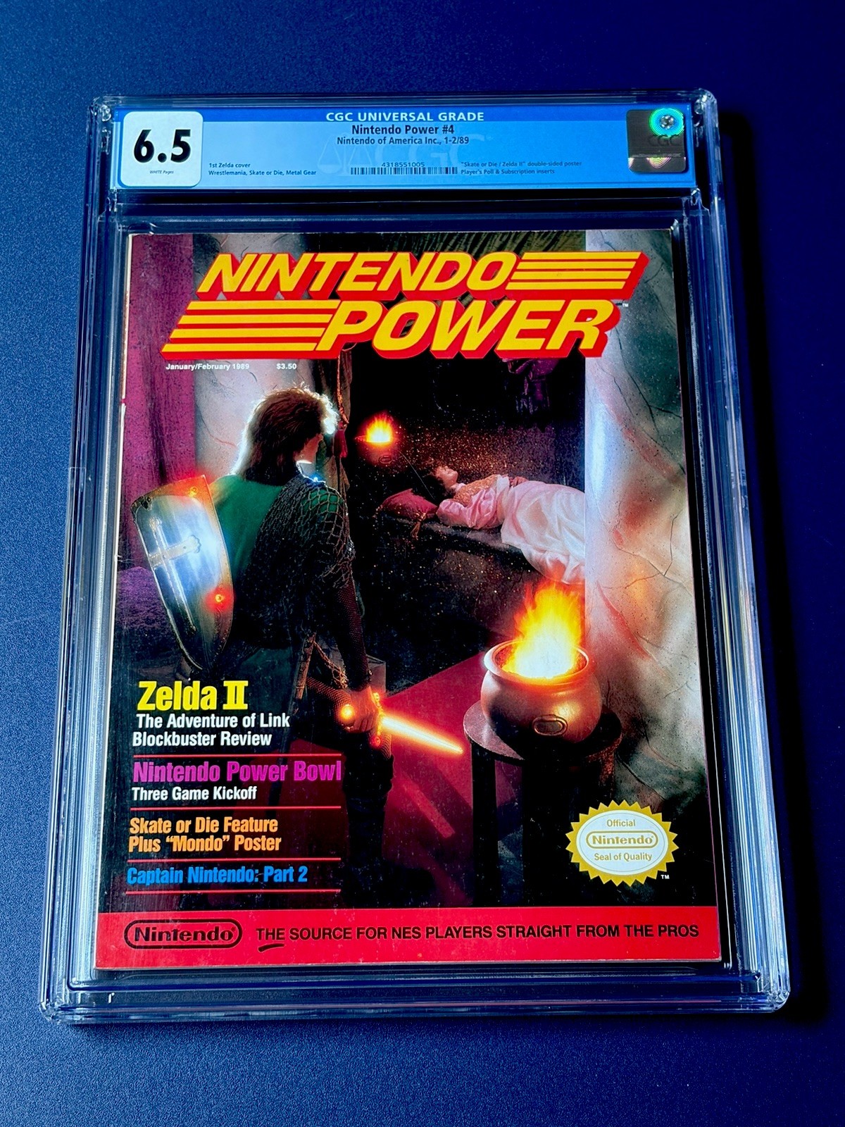 Nintendo Power #4 CGC 6.5 Zelda II - The Adventure of Link 1989 Retro Mario Bros