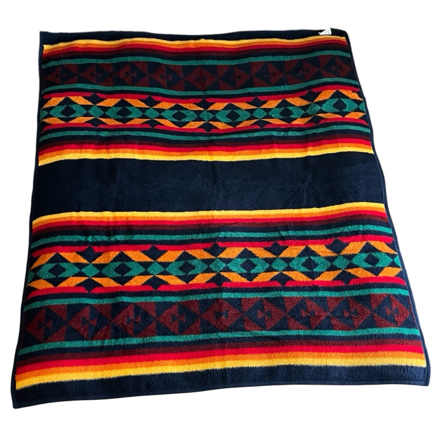 VTG 1988 Vuteks Crown Crafts Soft Cabin Blanket Southwestern Aztec Tribal 60x80