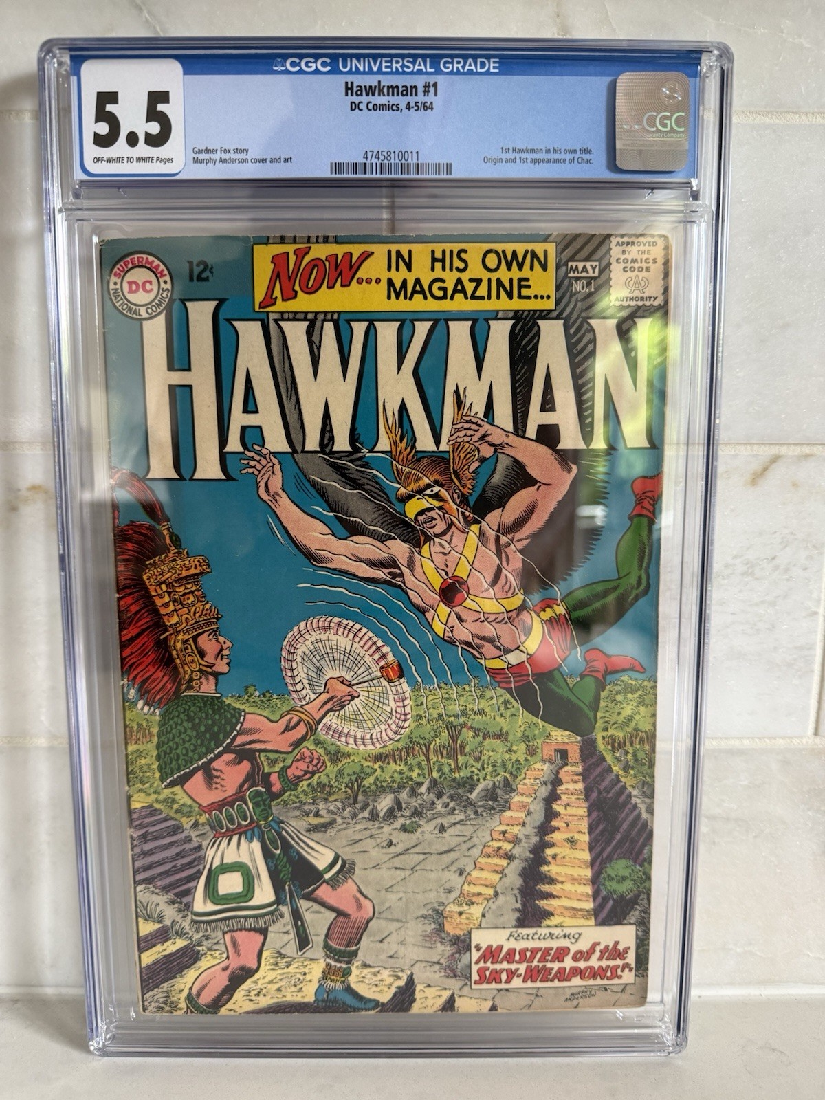 Hawkman # 1  1964 CGC 5.5 OW/W Pages