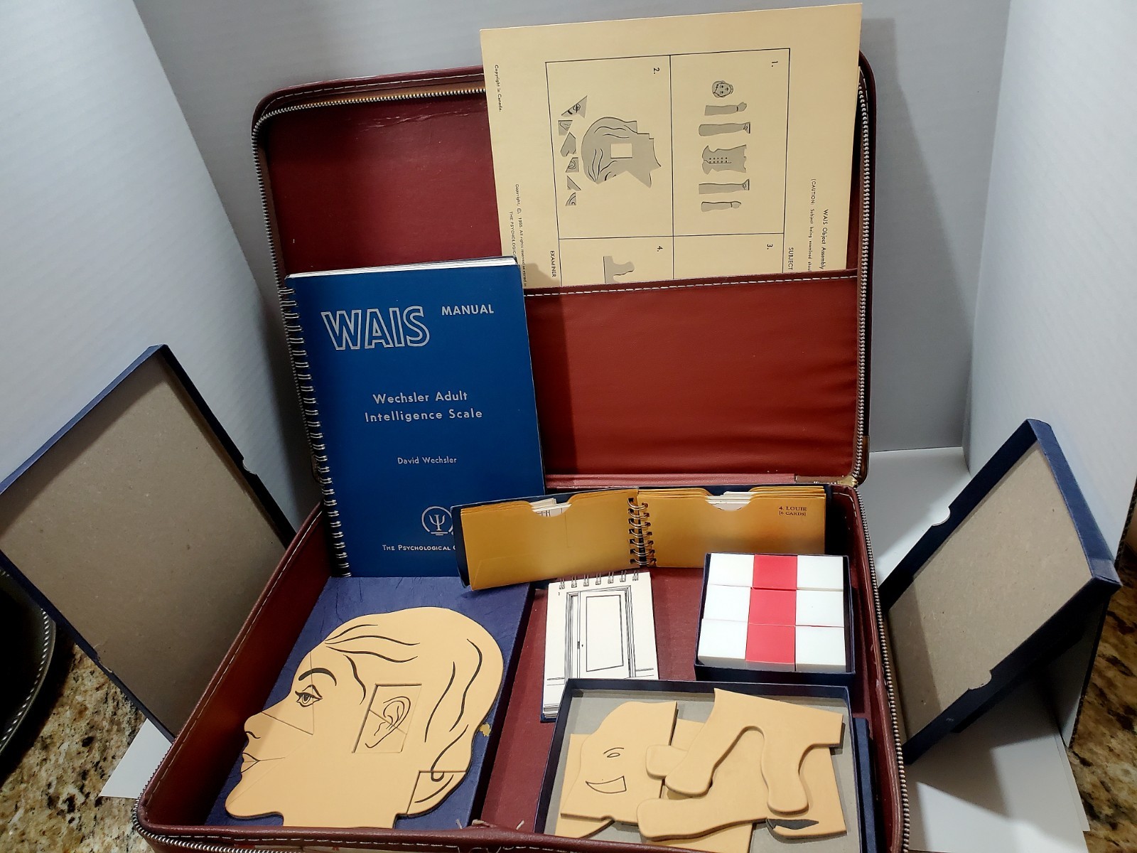 Vintage 1955 WAIS Wechsler Adult Intelligence Scale Test Kit Psychology w Case