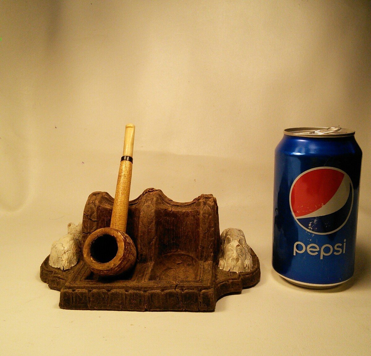 Vtg Burwood 1930-40's  Art Deco Style 4 Pipe stand Holder Westie Terrier Dog