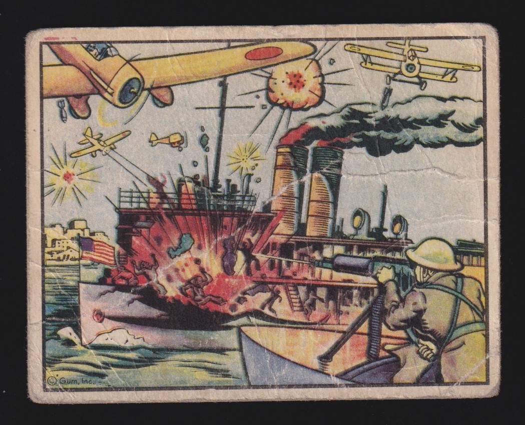 U. S. S. PANAY IS ATTACKED BY THE JAPANESE 1938 GUM INC. HORRORS OF WAR #9