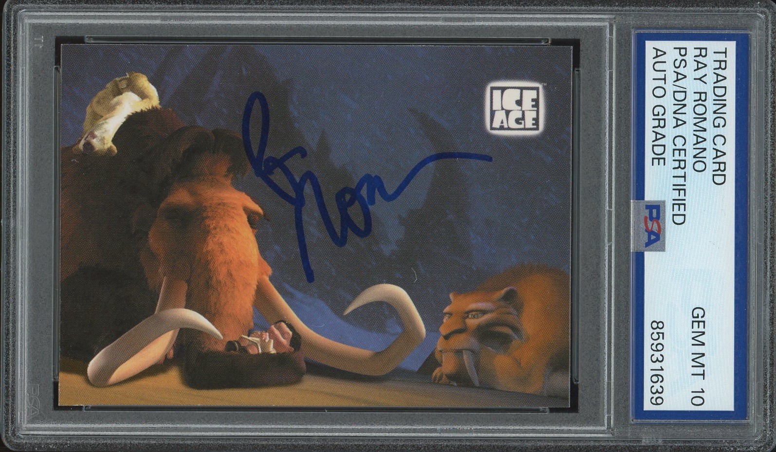 2002 Hero Factory #51 Ray Romano Signed Manny Ice Age Rookie Card PSA AUTO 10 RC