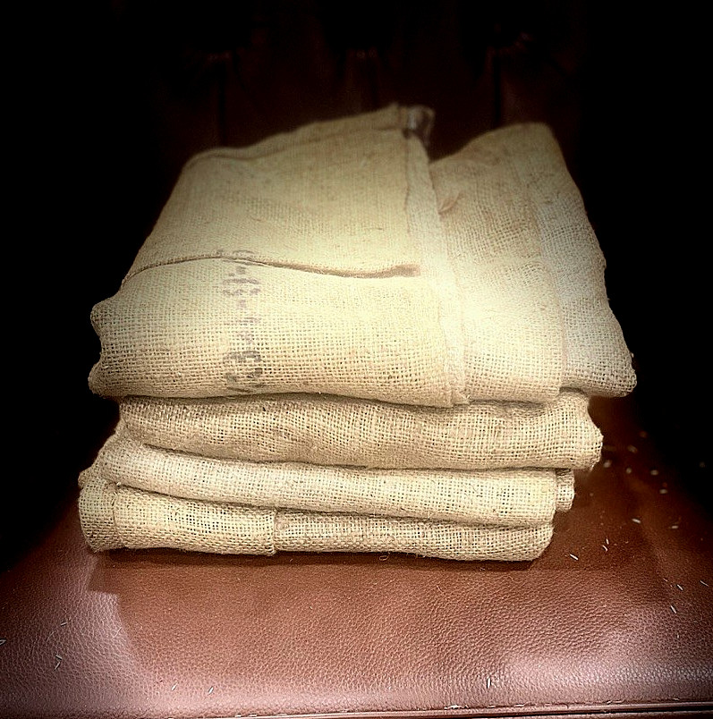 Lot of 4 Vintage Burlap Bags 20 x 38 Inch Natural Jute Arts & Krafts, Decor