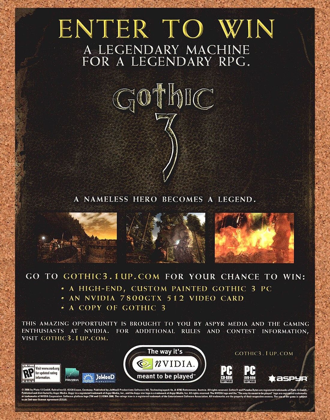 2006 Gothic 3 Sweepstakes Original Advertisement / Retro Promo v1