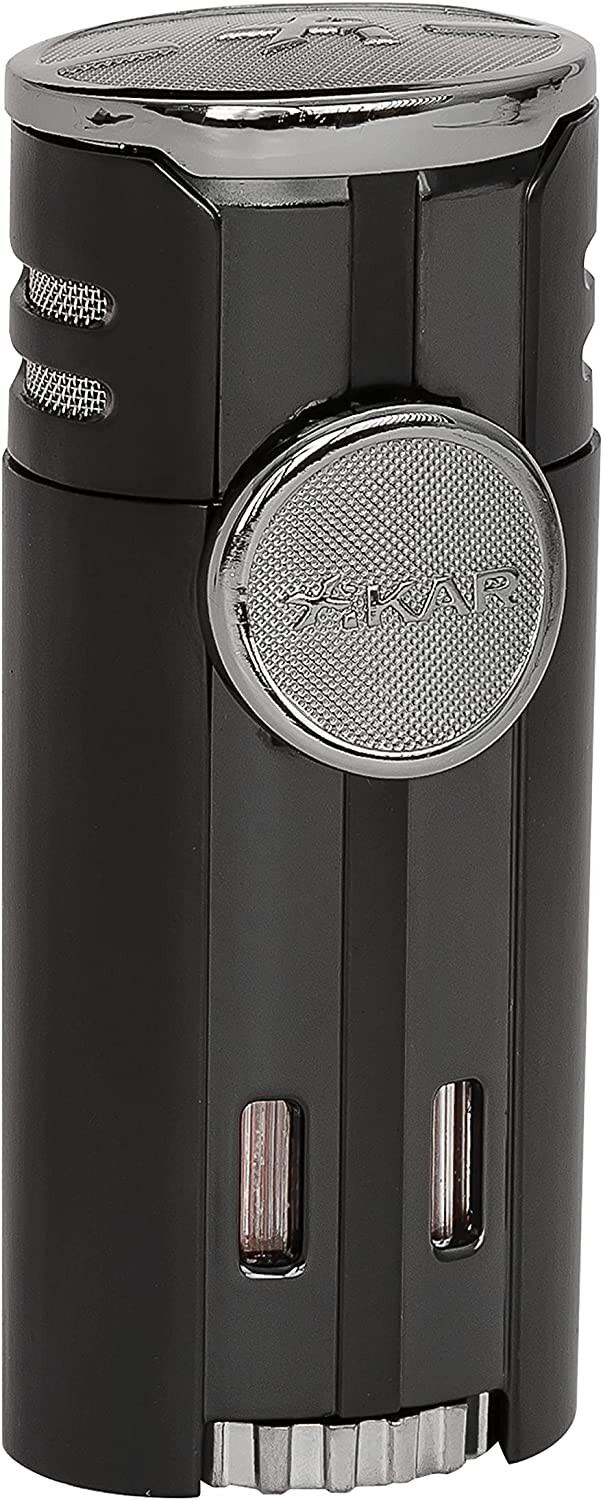 Xikar High Performance HP4 Diamond Quad Flame Cigar Lighter, Matte Black