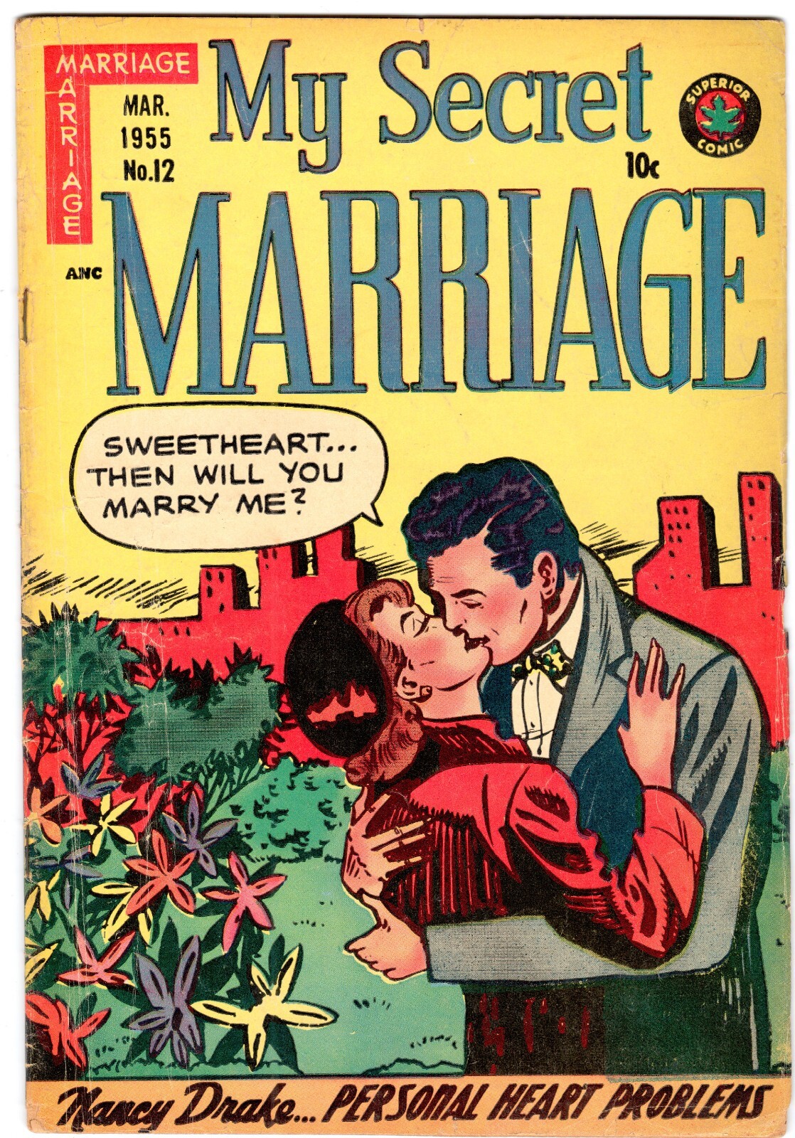 MY SECRET MARRIAGE #12  1955 10-CENT SUPERIOR ROMANCE  IGER SHOP Art  VG (4.0)