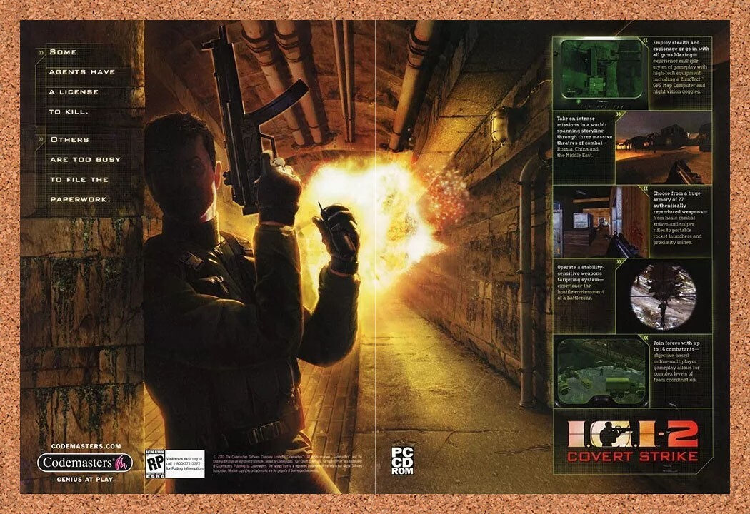 2002 IGI-2 Covert Strike PC Original Advertisement / Retro Promo v1