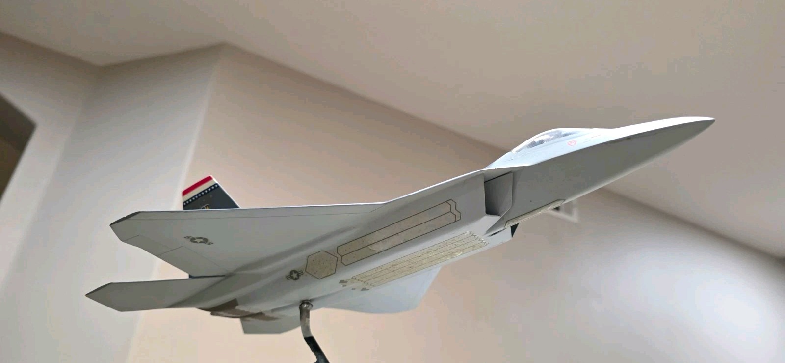 Lockheed Martin F22 Raptor Desk Display Model Airplane,  15 Inches