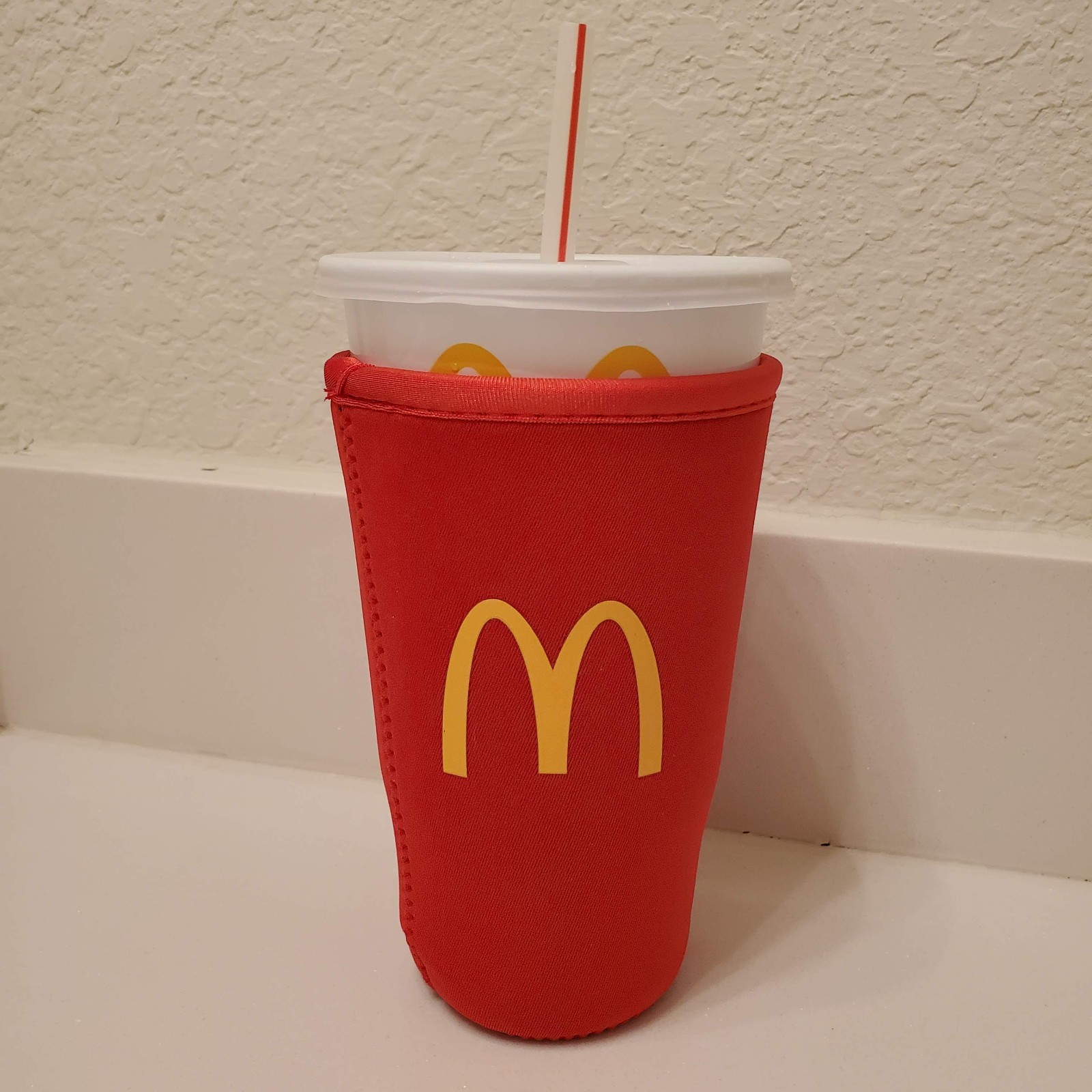 McDonald's LARGE Cold Cup Koozie Sleeve Java Sok  Coca Cola RMHC 
