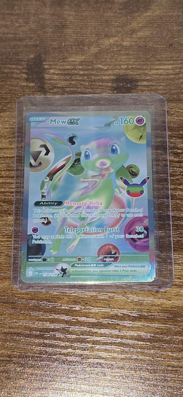 Mew ex 158/128 Futuristic Rare FUR 30th Celebration Pokemon English Pack Fresh