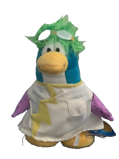 2009 Jakks Pacific Disney Club Penguin Series 4 Rad Scientist NWT and Coin