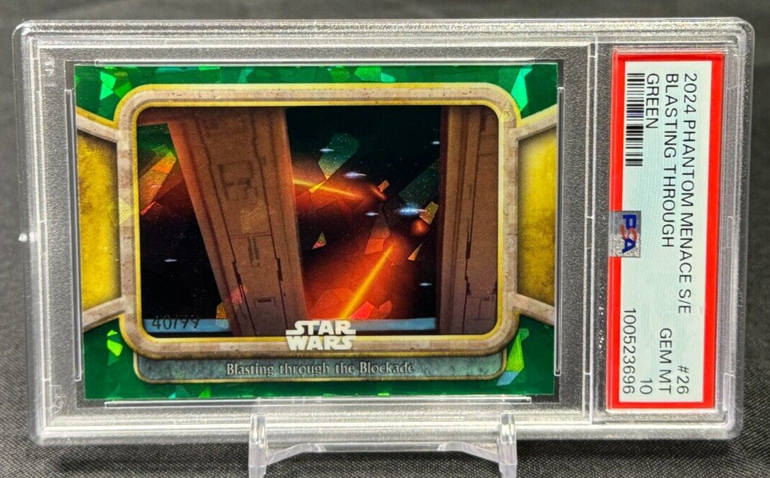 Blasting Through 2024 Phantom Menace Sapphire Green #/99 PSA 10 GEM MINT POP 2
