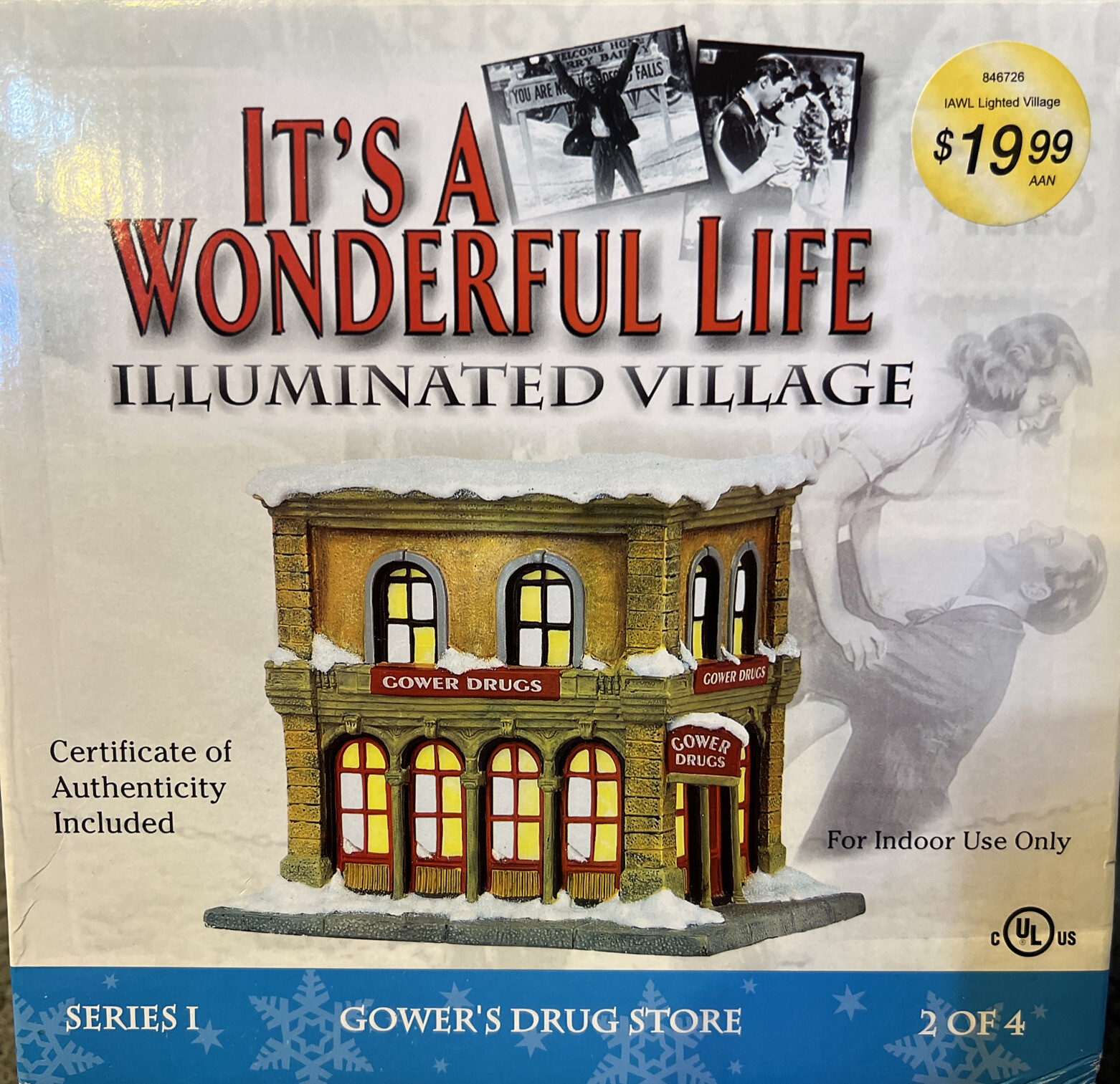 Enesco It\'s A Wonderful Life Illuminated Village Gower\'s Drug Store
