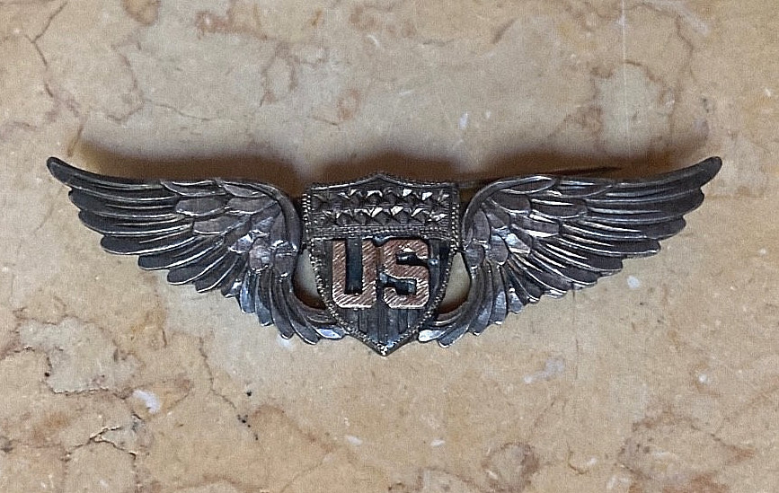 RARE WWI US ARMY AIR SERVICE PILOT WINGS JEWELER MADE 2” SWEETHEART / SHIRT PIN