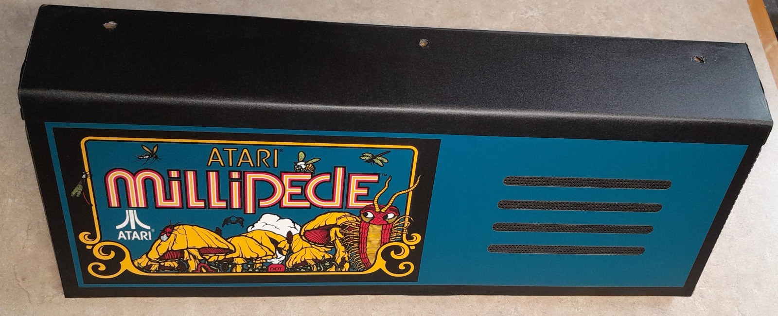 Atari Millipede IRISH Arcade Marquee with New Overlay EXTRA OVERLAY New Speaker