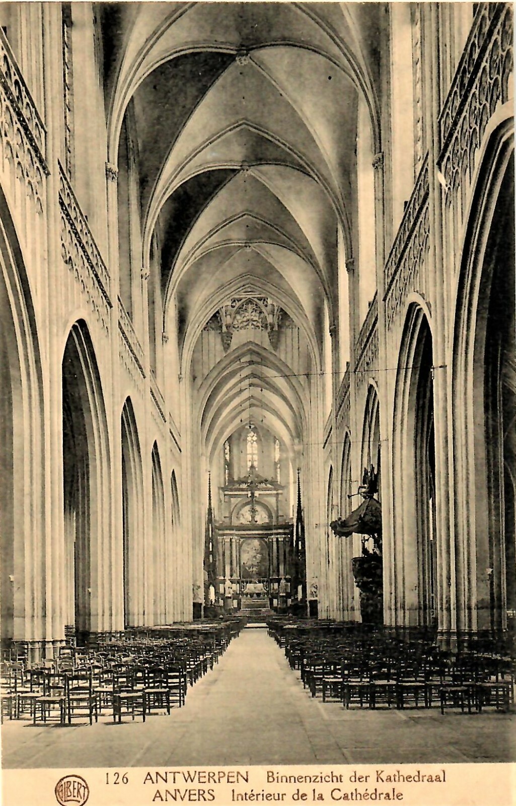 CPA  Postcard 126 ANTWERPEN Anvers Binnenzicht der Cathedrale Strasbourg France 