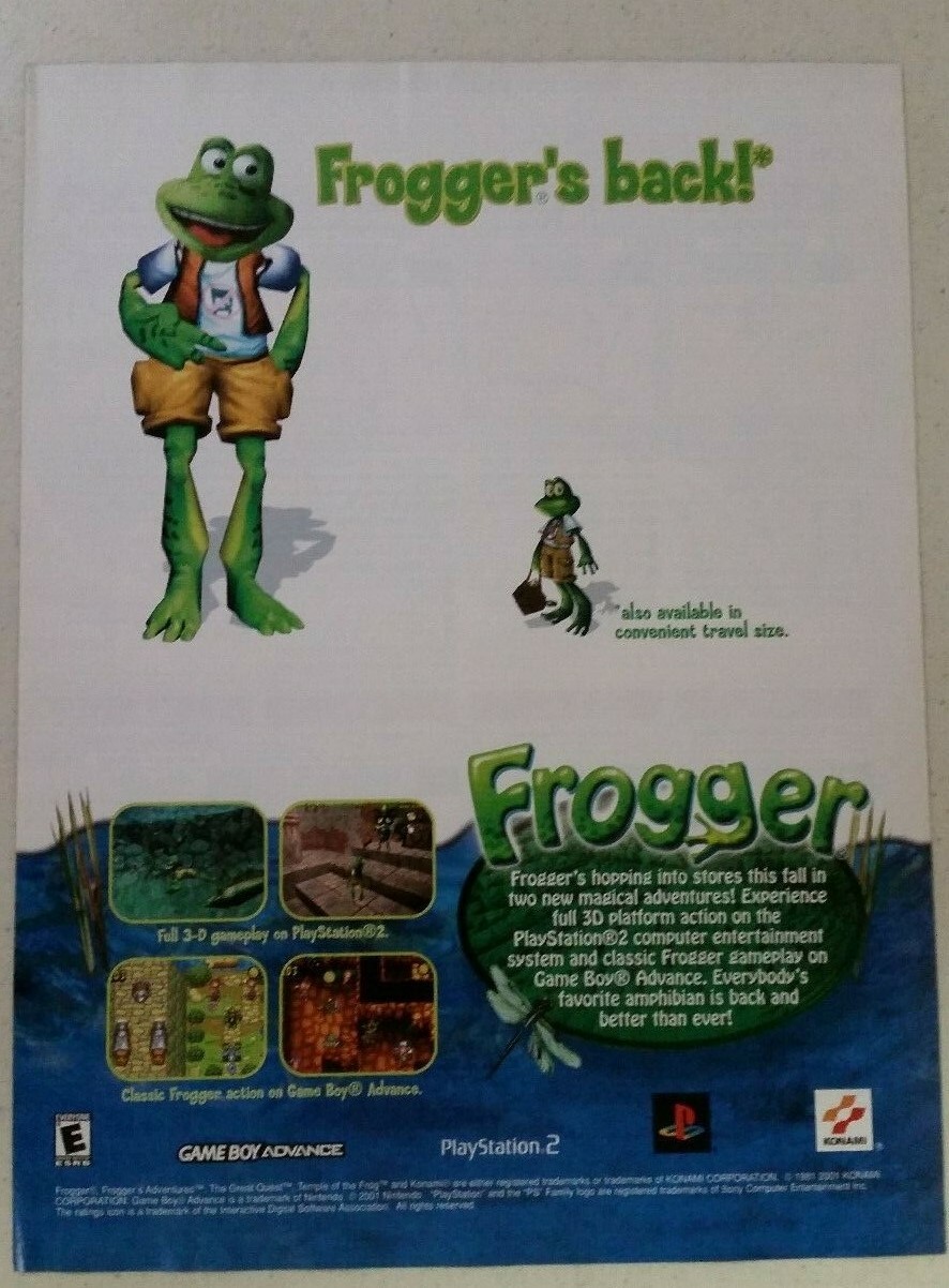2001 FROGGER Full Page vintage Video Game PRINT AD 