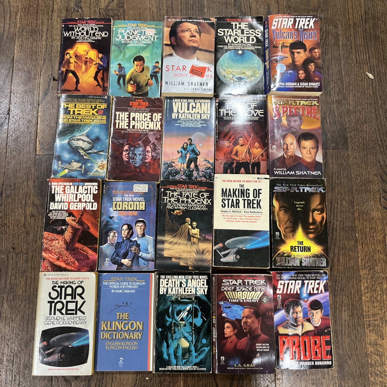 Star Trek Paperback Book Lot Of (20) Used Acceptable Books