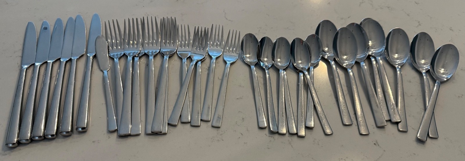33 PC Flatware HEN89 JA Henckels Zwilling 18/10 China Stainless Forks Spoons +