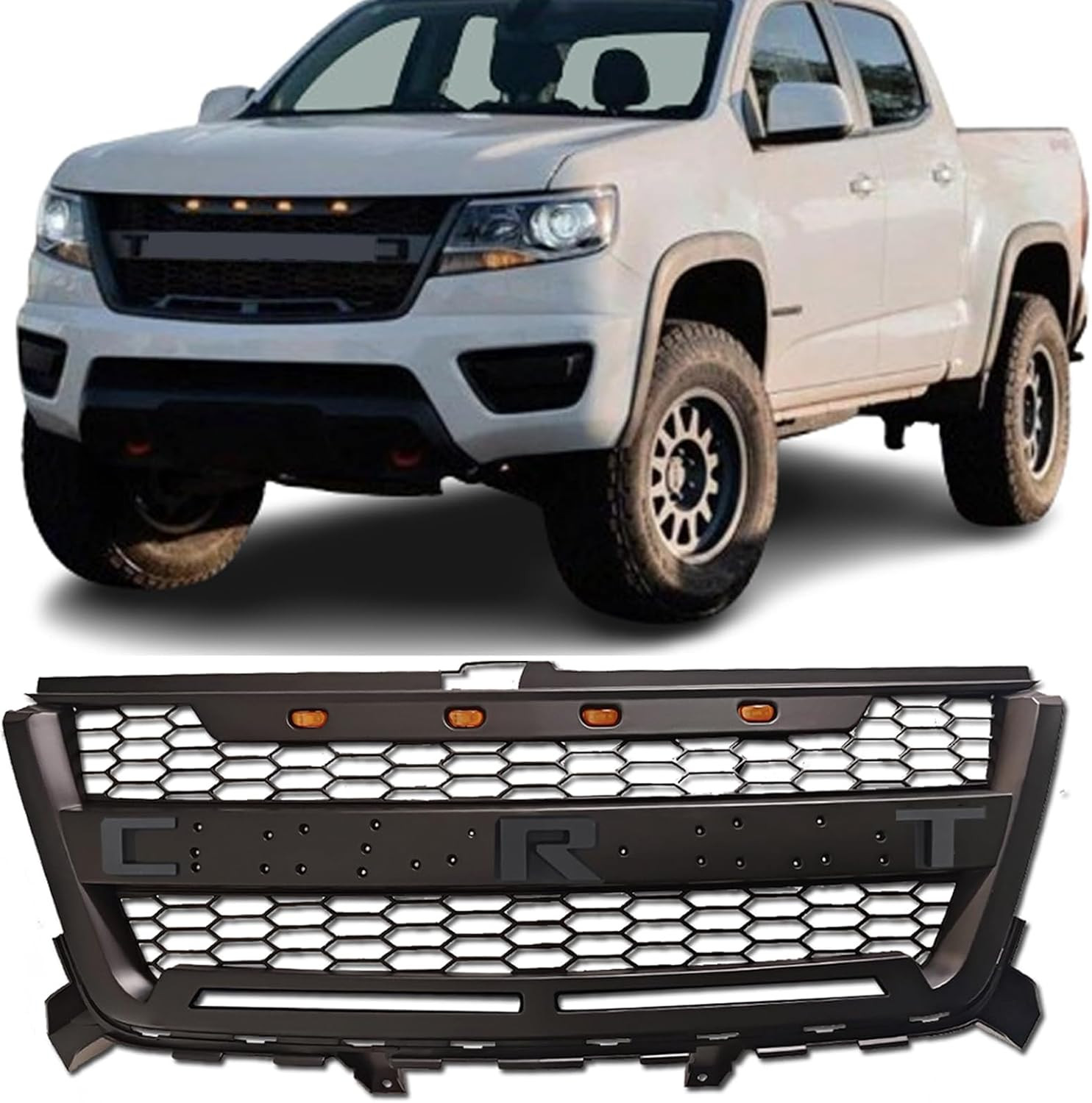 Front Grille Compatible with 2016 2017 2018 2019 2020 Colorado Replacement Front