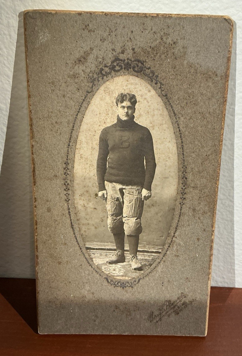 Antique Ralph Hunt Hebron Academy Football Photo Harry Plummer Maine c1900
