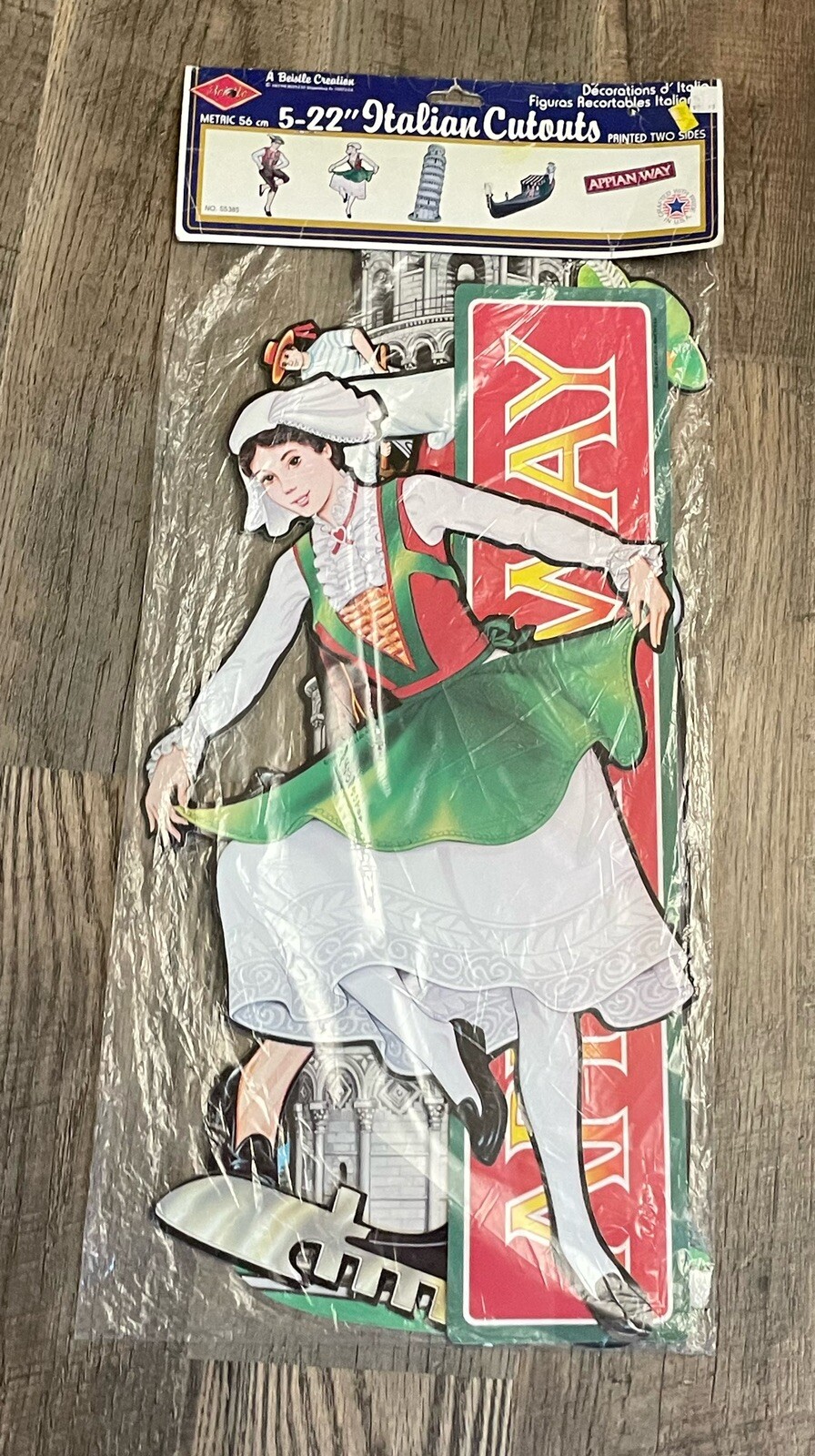 Beistle Italy Decor Cutouts 5 Die Cuts 22”