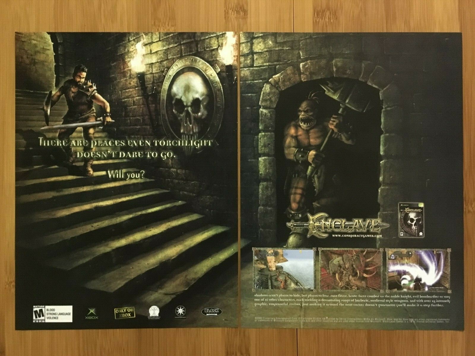 Enclave Xbox PC 2002 Vintage Print Ad/Poster Official Authentic RPG Promo Art