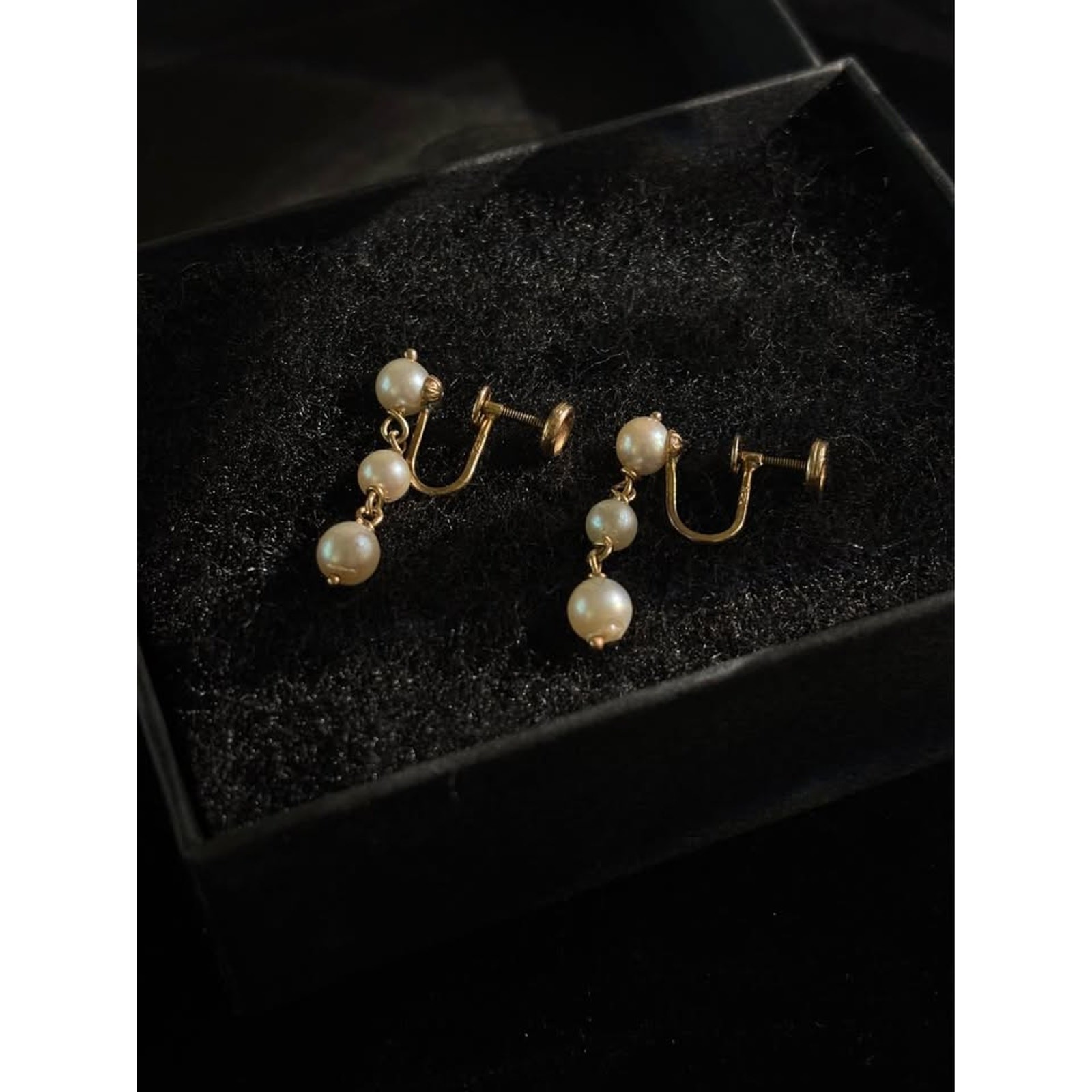 Vintage 14K Akoya Pearl Screwback Earrings – 3.1g
