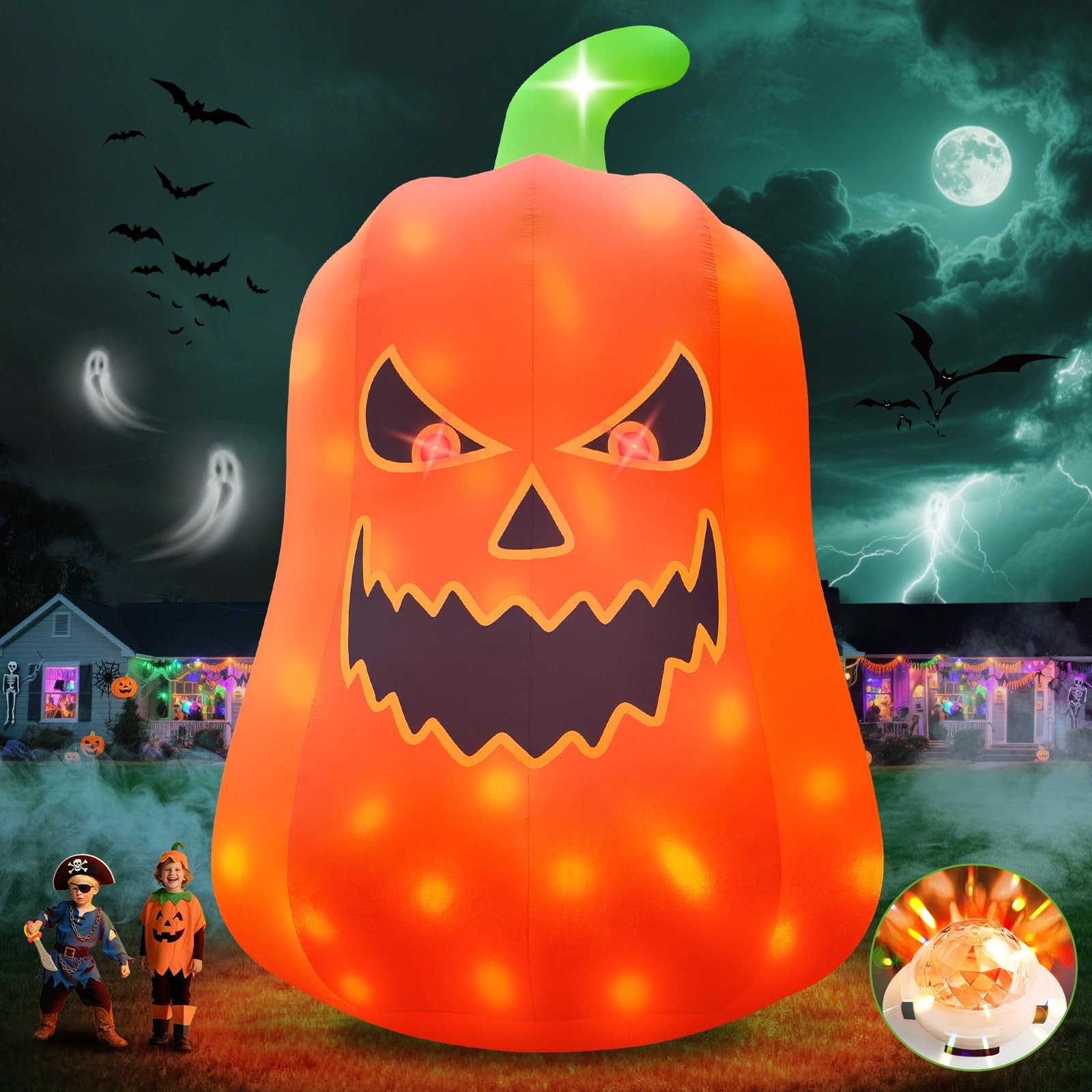 Kalolary 20FT Tall Halloween Pumpkin Inflatable Outdoor Decoration