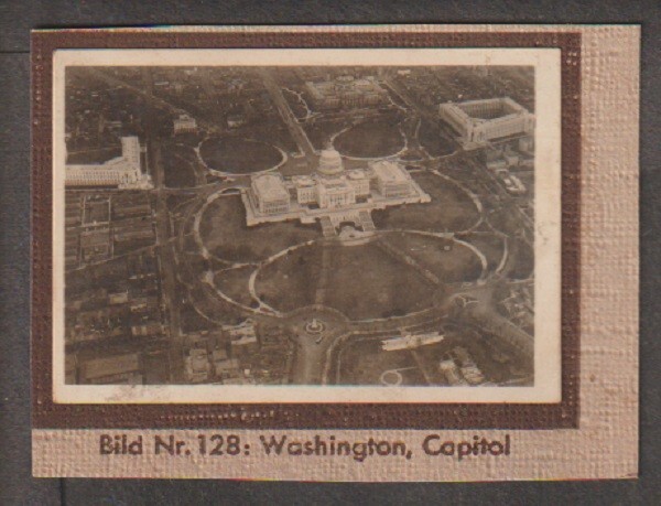 Germany 1932's Washington view from Zeppplin photographic Ciggarette card