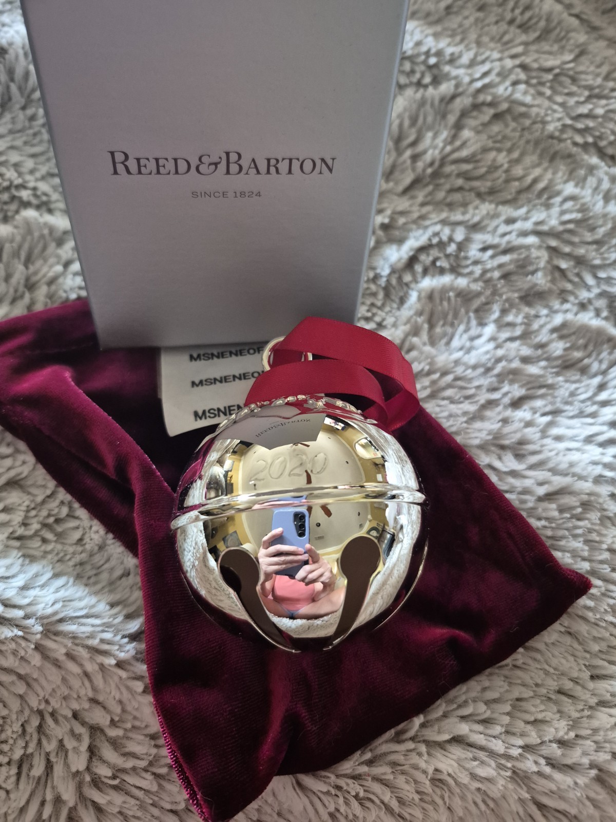 NEW 2020 Reed and Barton Silver Plate Holly Bell 