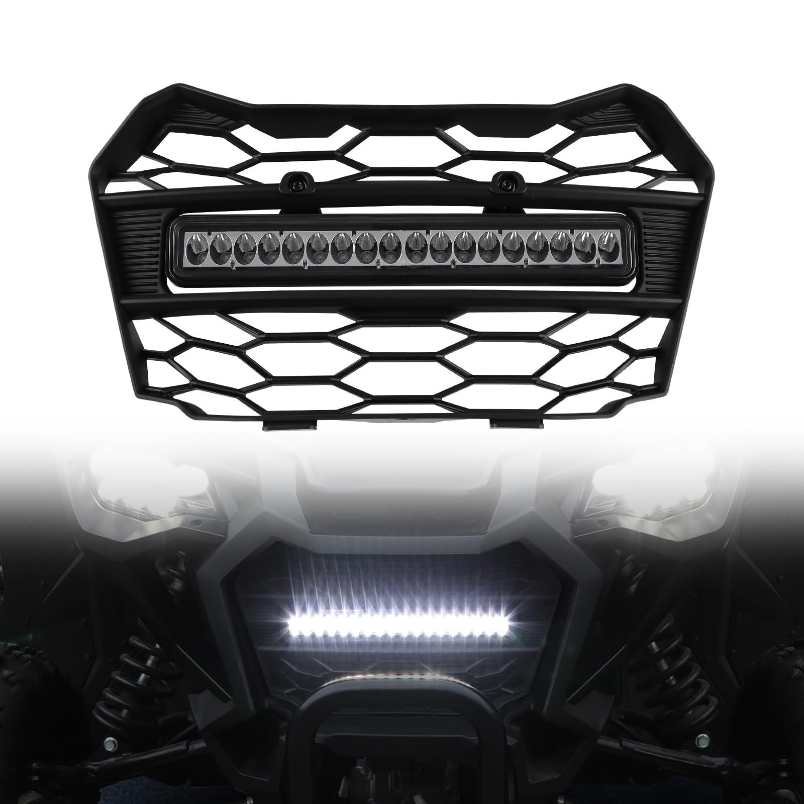 Front Grille with LED Light Bar for Honda Talon 1000R/1000X/1000X-4 (2022-202...