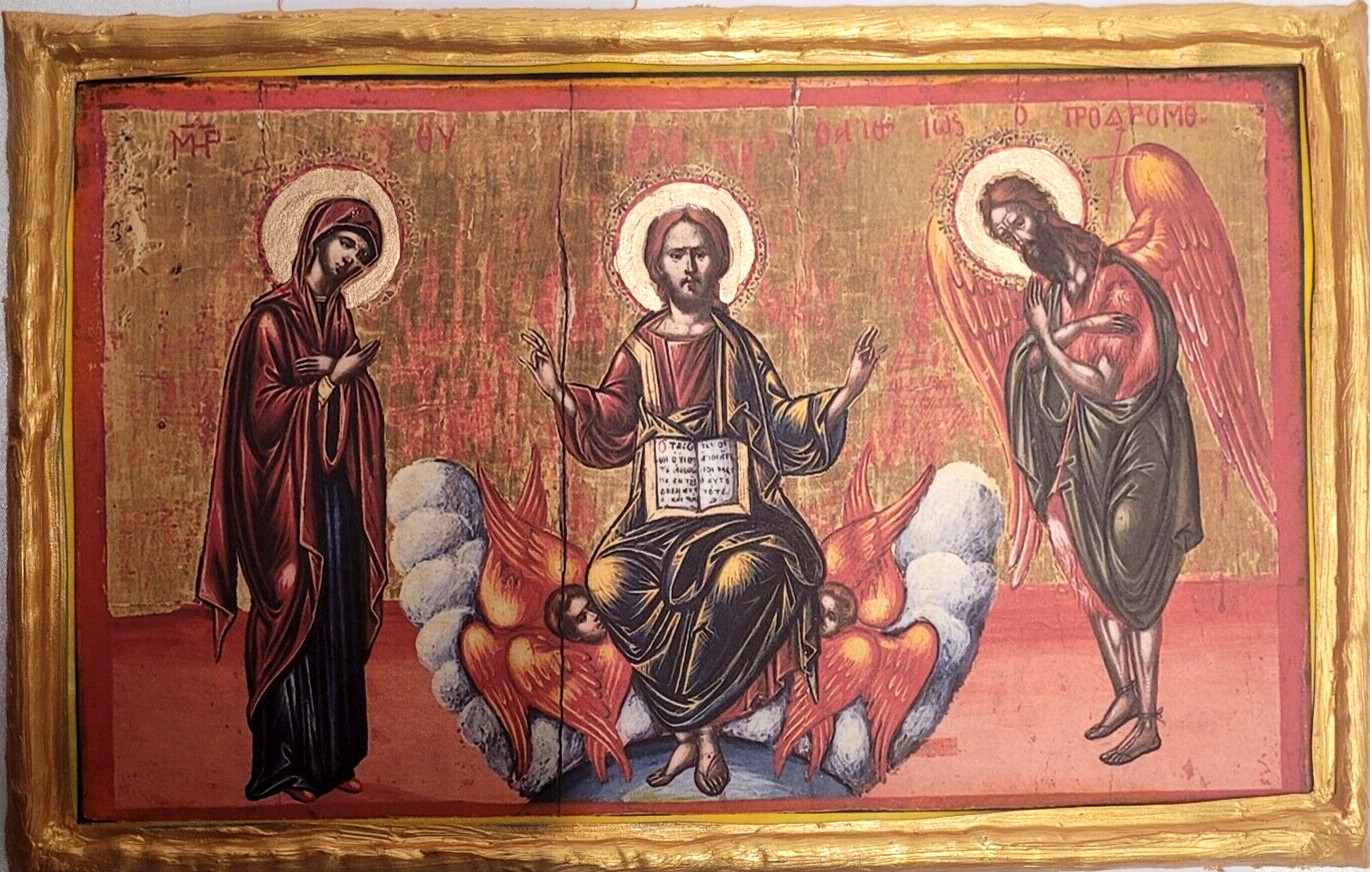 Deesis Deisis Christ Mary John The Baptist Byzantine Greek Eastern Orthodox Icon