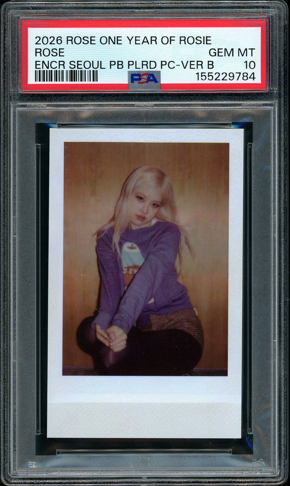 Blackpink Rose One Year of Rosie Encore Seoul Polaroid Version B PSA 10 GEM MINT