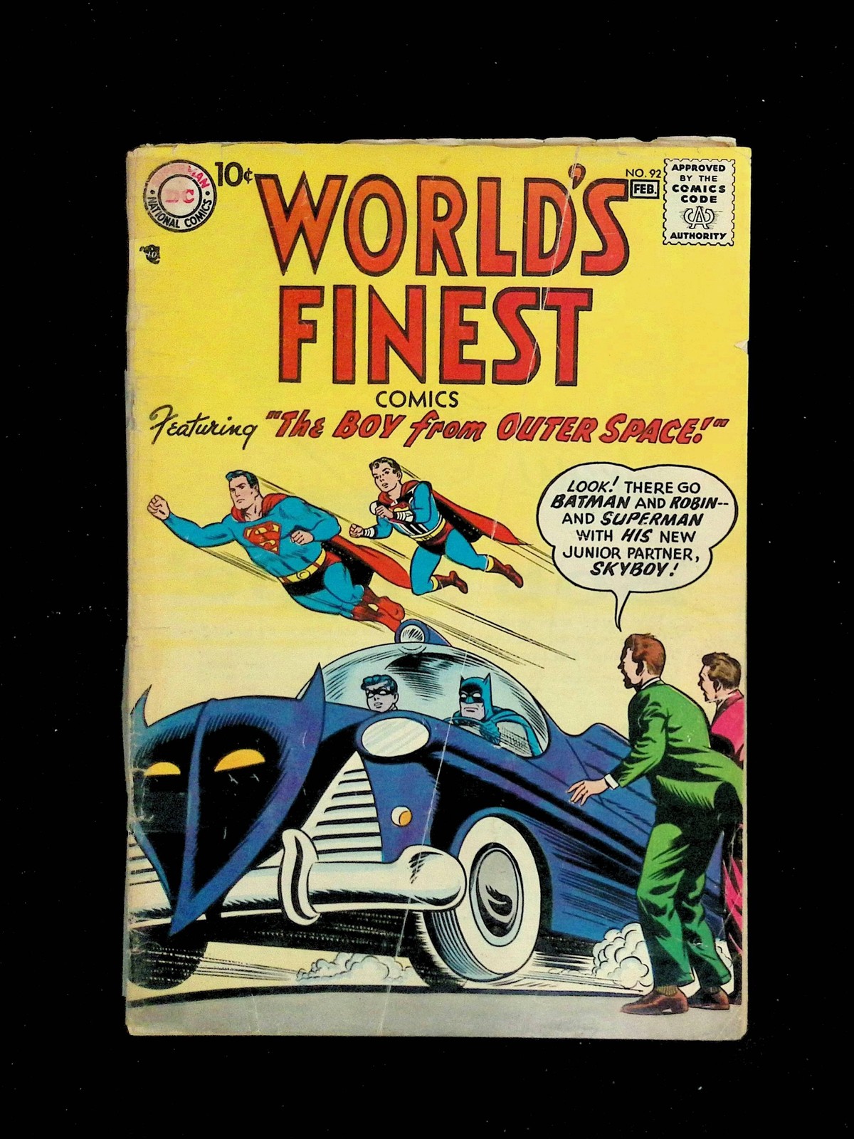 1958 World\'s Finest Comics 92 1st Skyboy DC