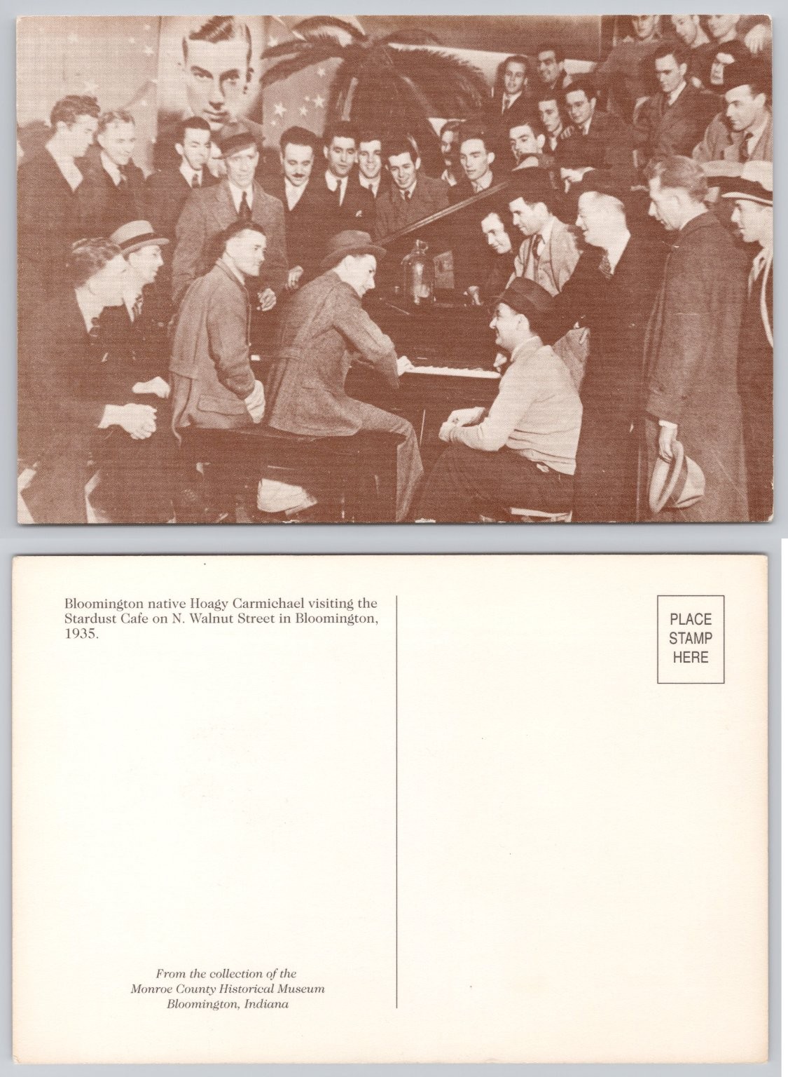 Hoagy Carmichael Stardust Cafe Bloomington Indiana 1935 Music Postcard