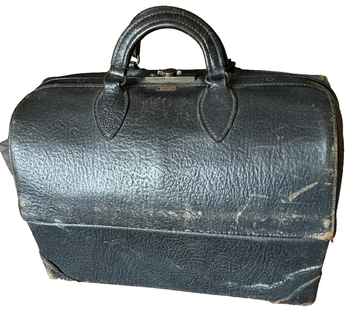 Vtg 1930s-40s Emdee Schell Leather Dentist Doctor Bag Medical 1985521 Tools