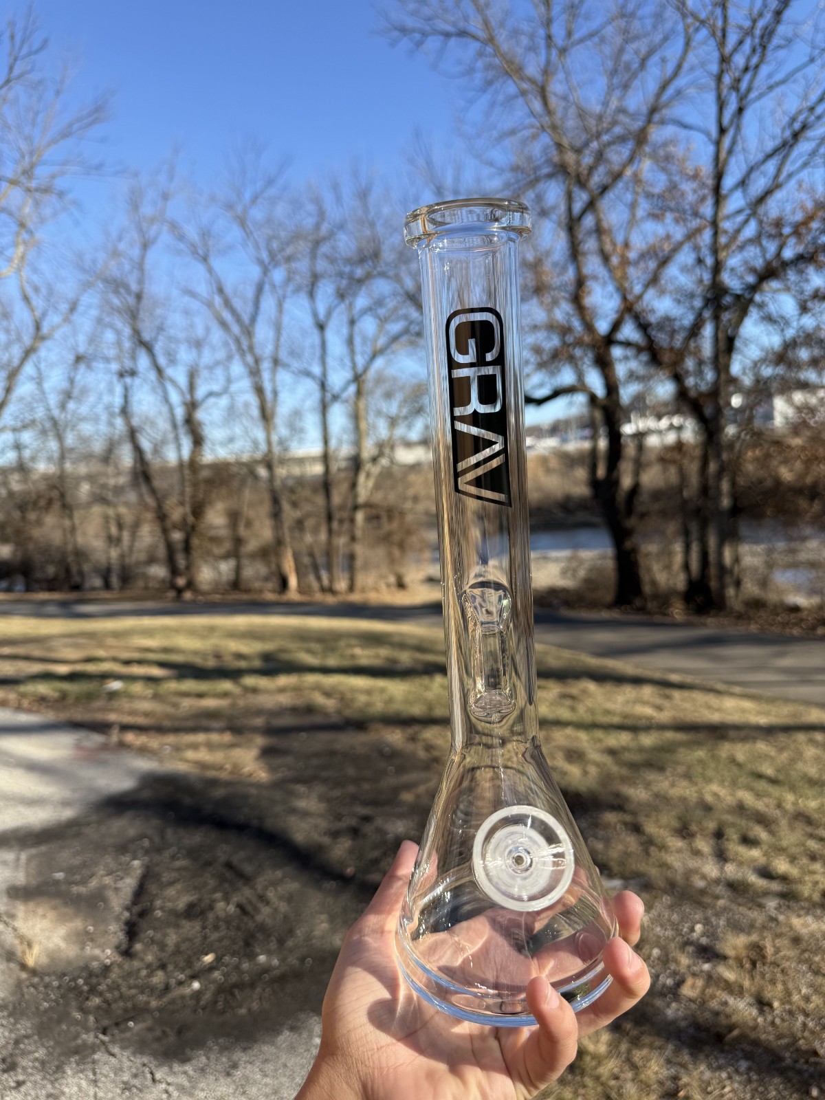 12-Inch GRAV Water Pipe Bong – Beaker Style  This 12-inch GRAV beaker-style wate