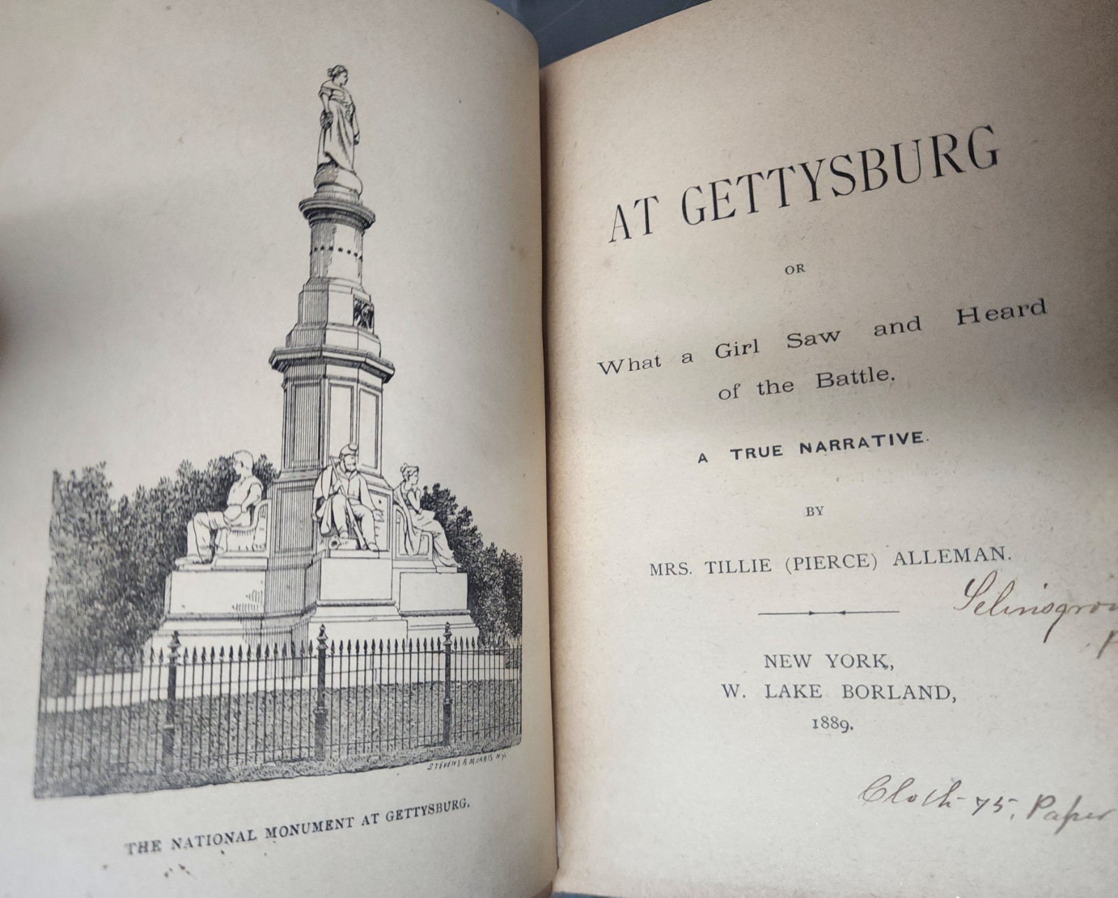 At Gettysburg, or What a Girl Saw and Heard of the Battle. Illustrated 1889. 1st