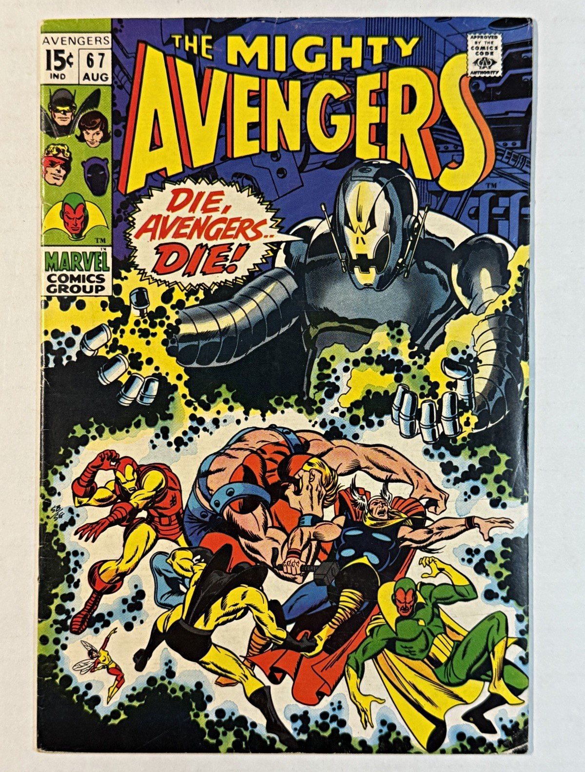Avengers #67 Marvel 1969 Ultron-6 1st Cover Barry Windsor-Smith Key FN