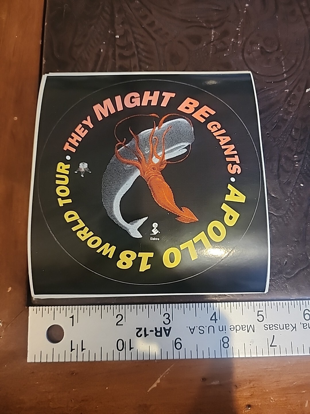 They Might Be Giants Apollo 18 World Tour Album / CD Release promo STICKER NOS