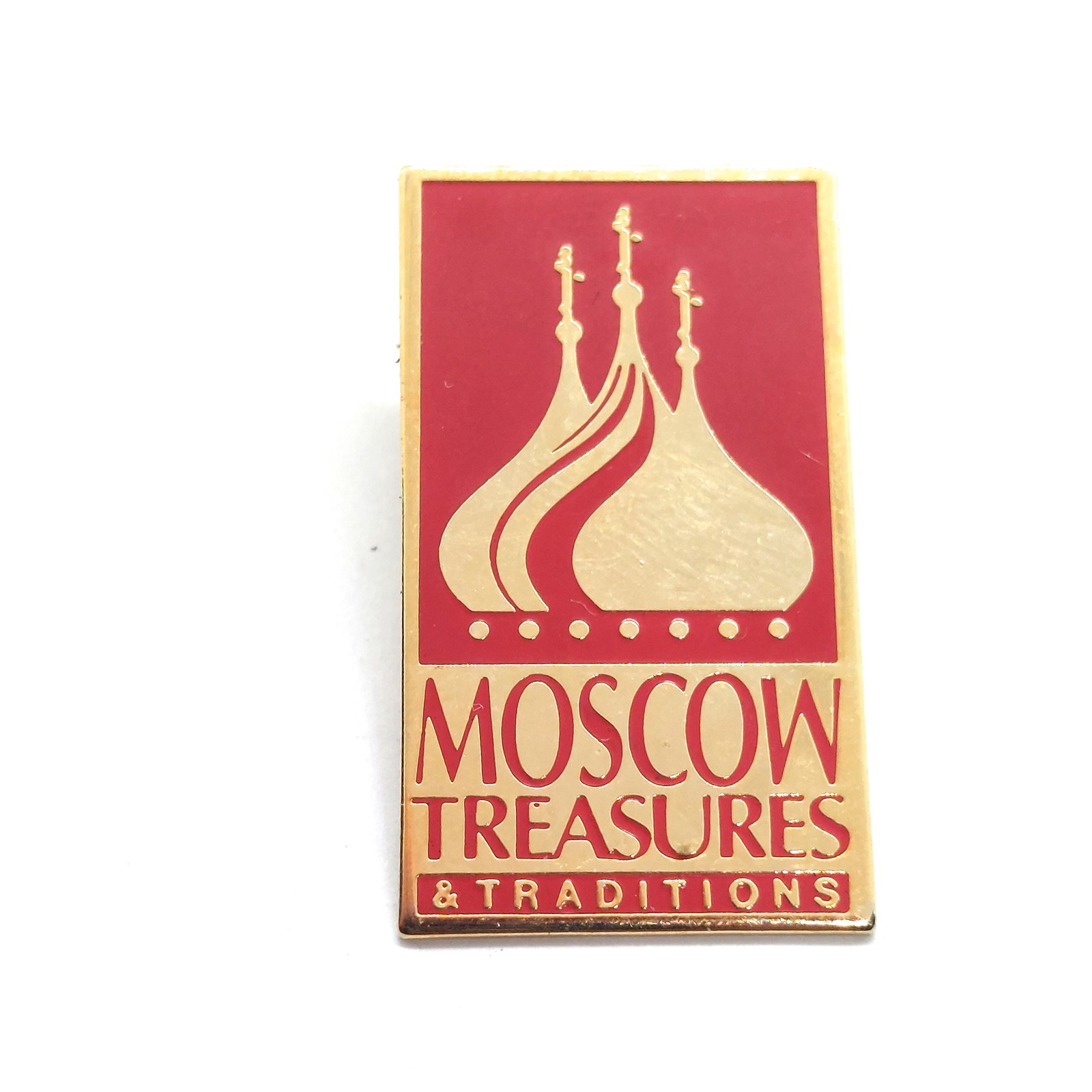 Moscow Treasures And Traditions Pin Russia Travel Souvenir Enamel Lapel