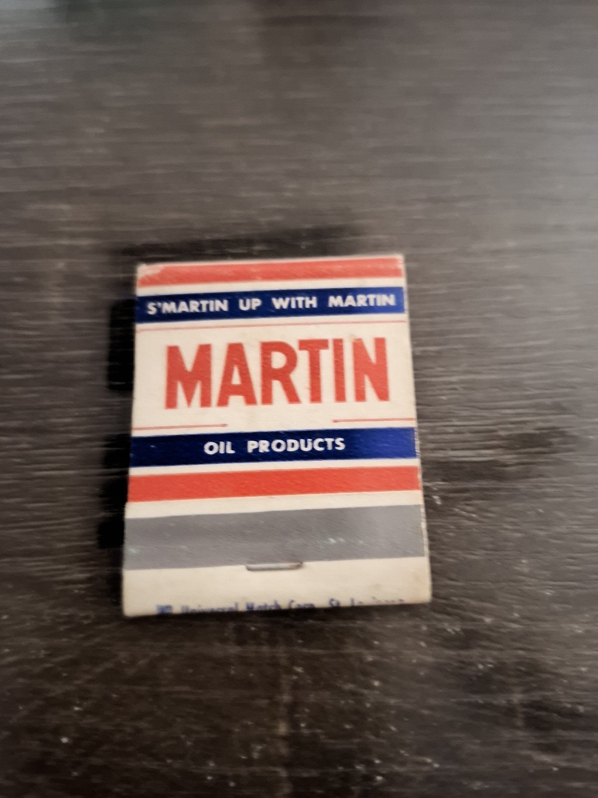 Vintage Martin 100 Heavy Duty Motor Oil Advertising Matchbook Circa 1950s