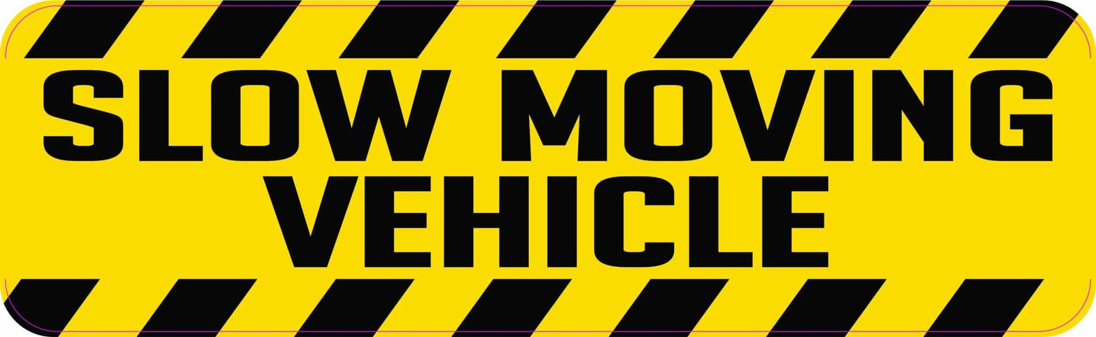 StickerTalk Slow Moving Vehicle Warning Vinyl Sticker 10x3 inches
