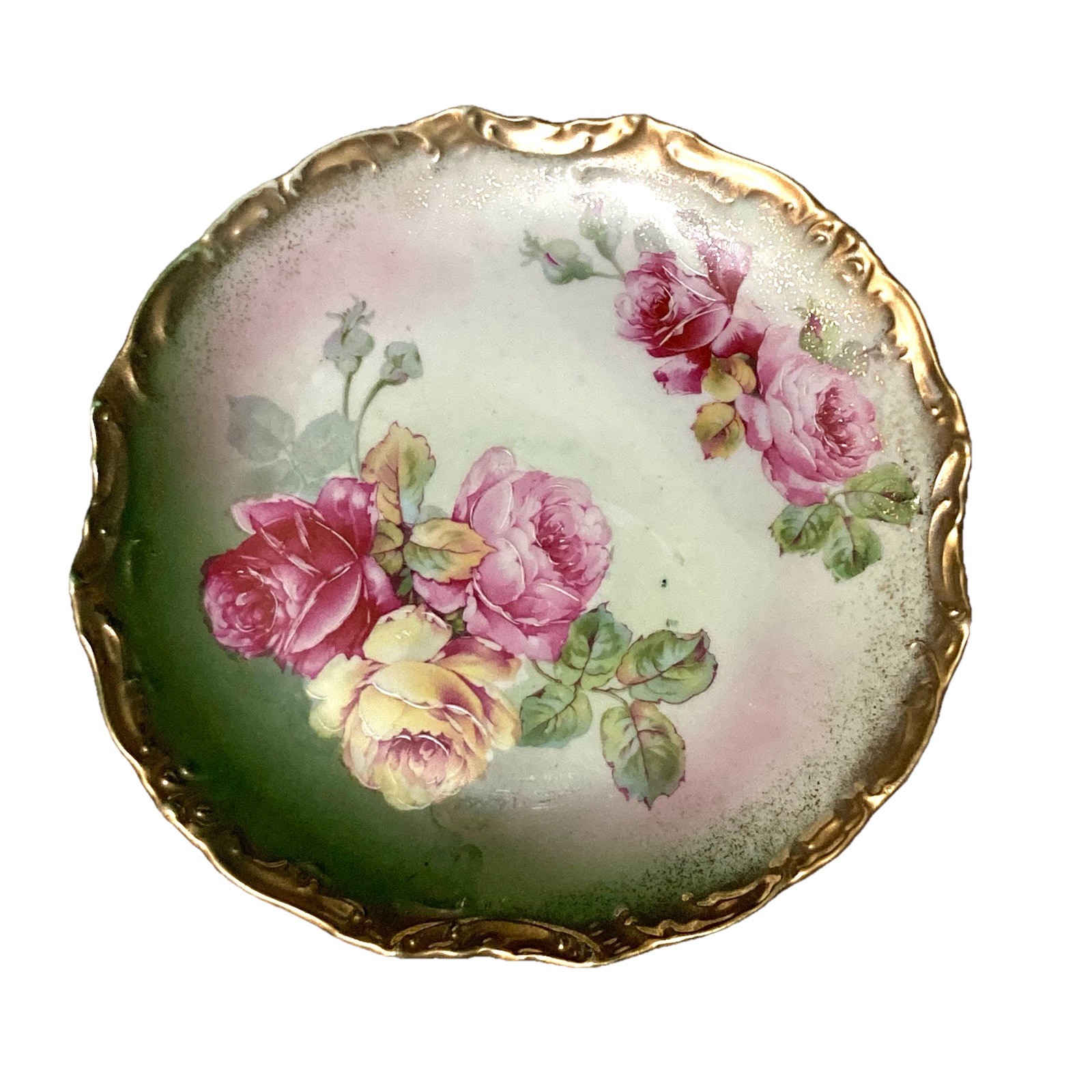 Antique Wheelock & Co Dresden Rose Plate 8\