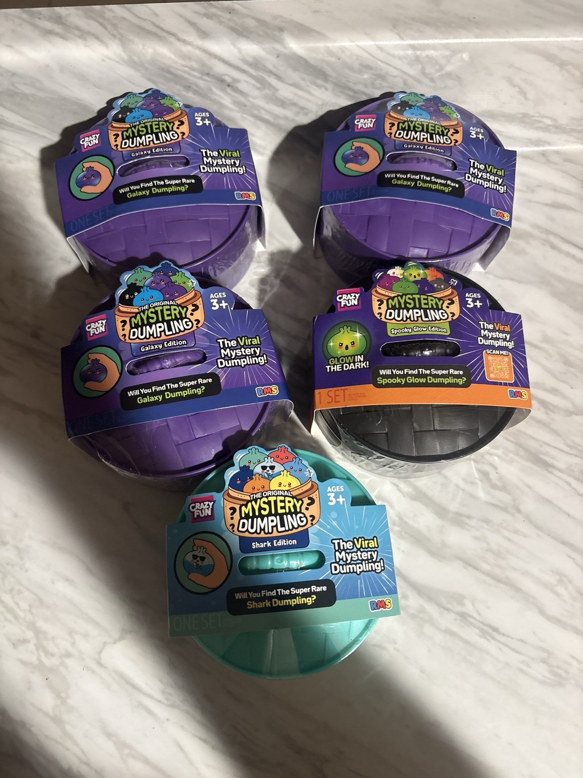 RMS mystery dumpling variety bundle lot of 5 Galaxy, Glow, and Shark Sealed